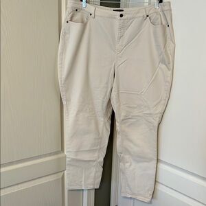 Talbots Cream Flawless 5 Pocket Jeans 24W Curvy